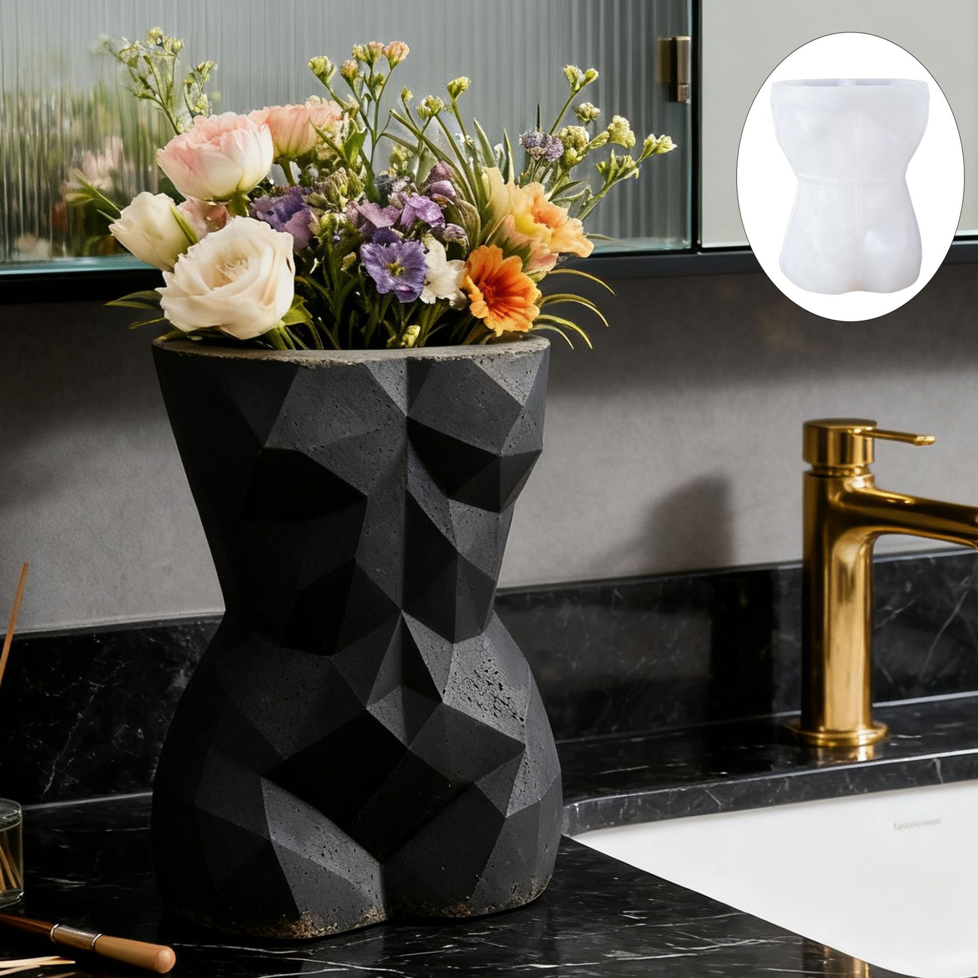 Gardening Tools For Women - 3D geometrische vrouwelijk lichaam bloempot siliconen