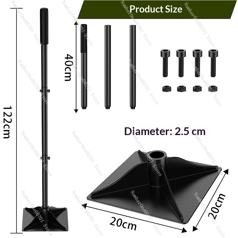 Gardening Tools Uses - Afneembare stalen tuinstamper, grondverdichtingsapparaat met vlak