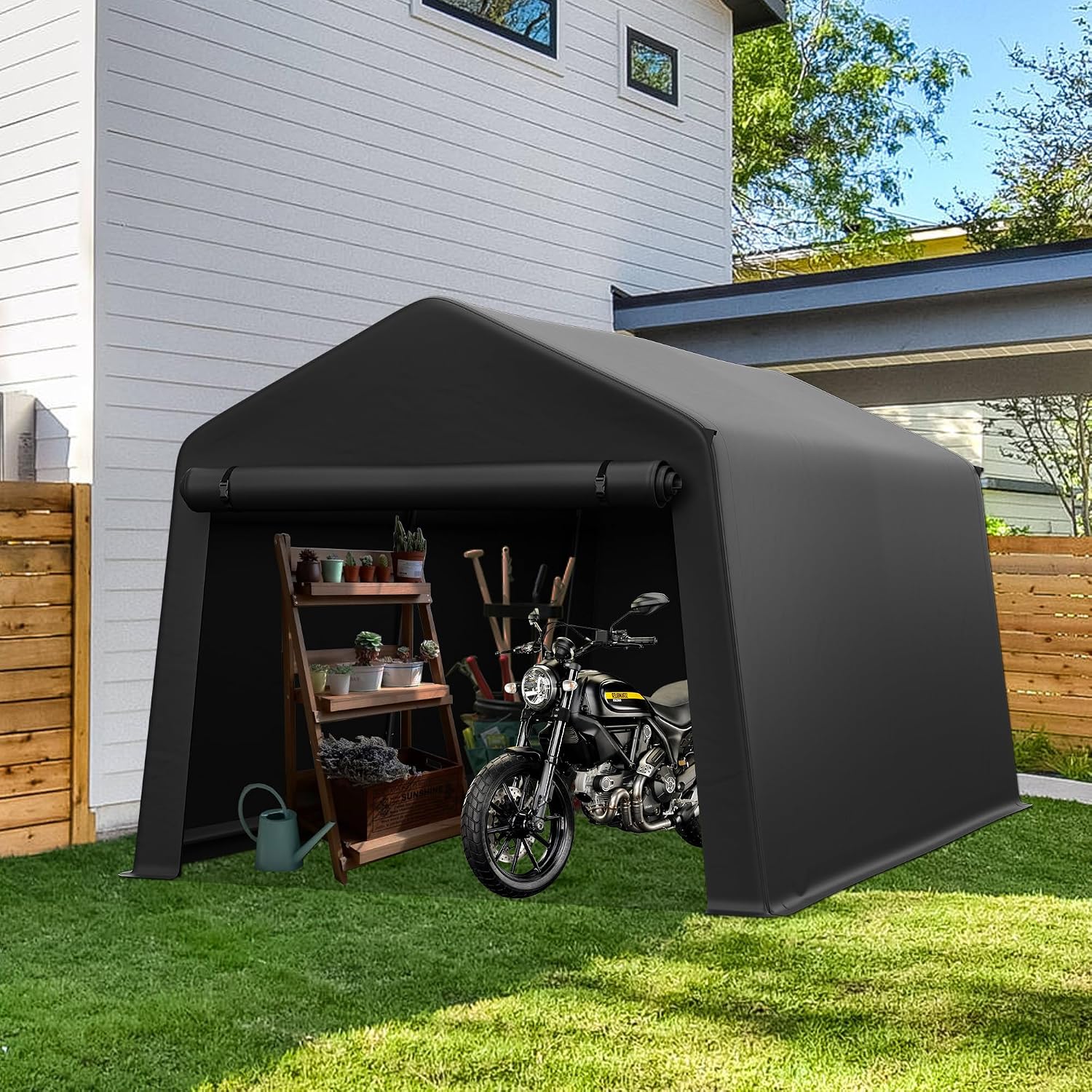 Gardening Tool - Draagbare buitenberging 8x14FT waterdichte tuinberging voor