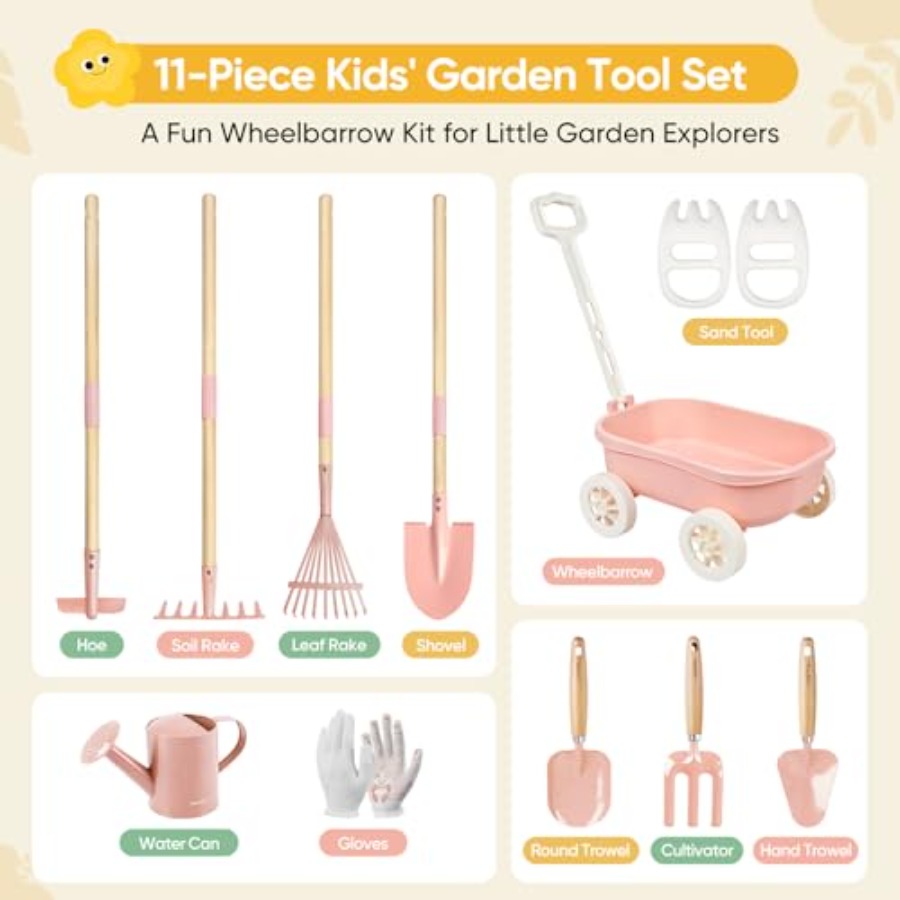 Tuinset met kruiwagen, 11-deli - Gardening Tools Japan recensie en prijs