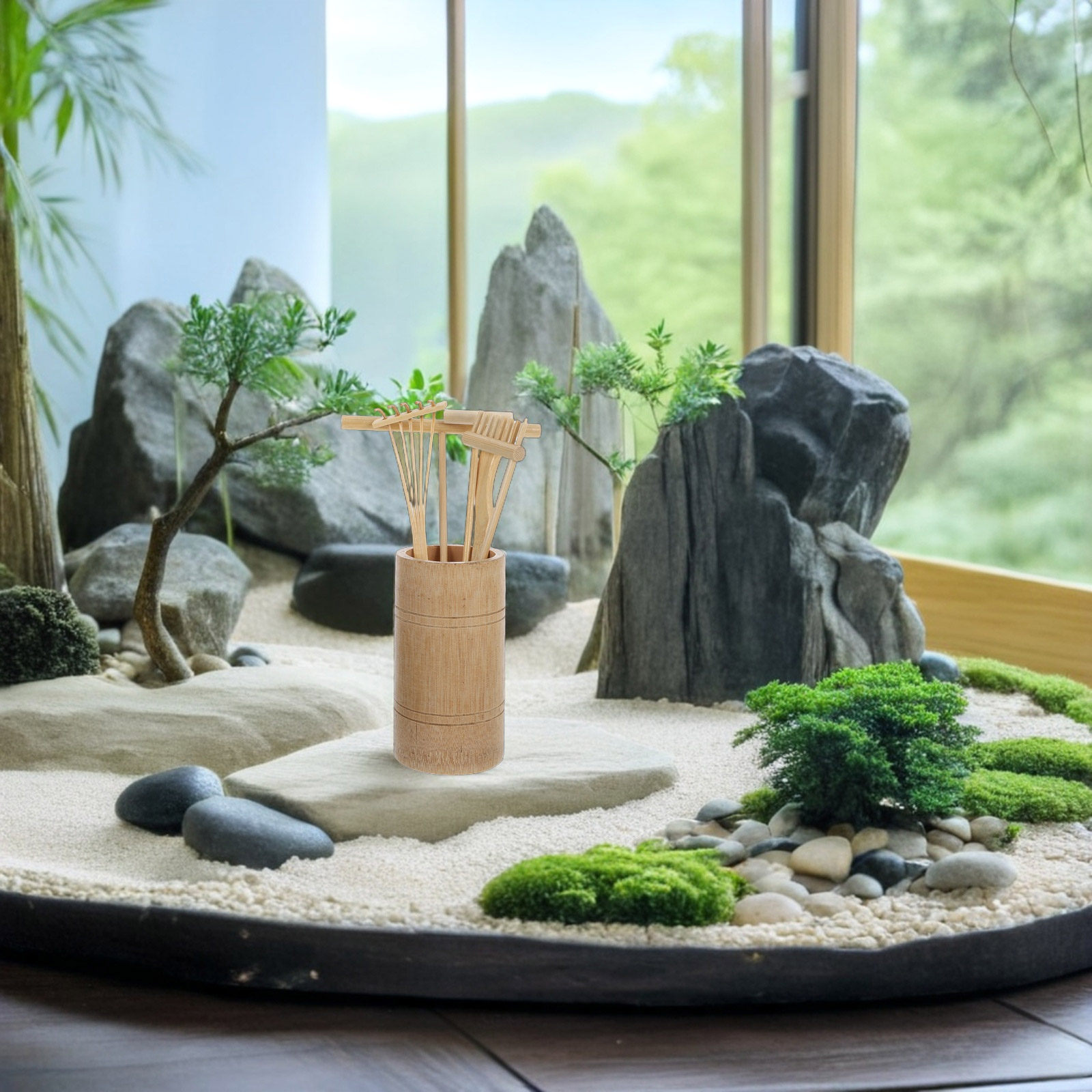 1 Set Zen Zandhark Set Bamboe  - Gardening Tools Rake recensie en prijs